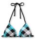 Hobie Check Out Triangle Bikini Swimsuit Top