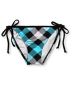 Hobie Check Out Blue Tie-Side Bikini Bottom