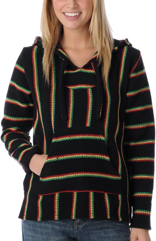 Senor Lopez Rasta Black Poncho