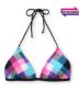 Gossip Check Yourself Pink Reversible Triangle Bikini Top