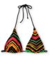 Shi Rasta & Black Chevron Bikini Top