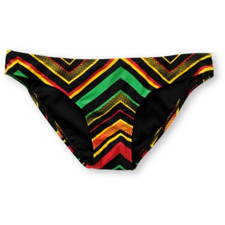 Shi Rasta & Black Chevron Bikini Bottom
