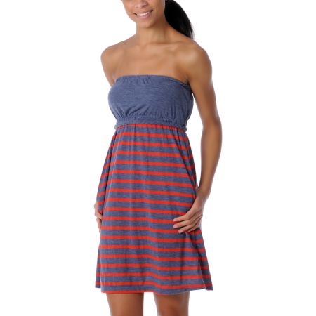 Matix Girls The Youth Navy Stripe Tube Dress