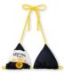 Corona Swim Navy & Gold Bottle Label 2 Triangle Bikini Top