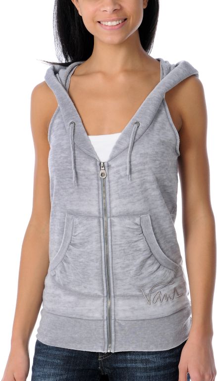 Vans Harbour Burnout Grey Sweatshirt Vest