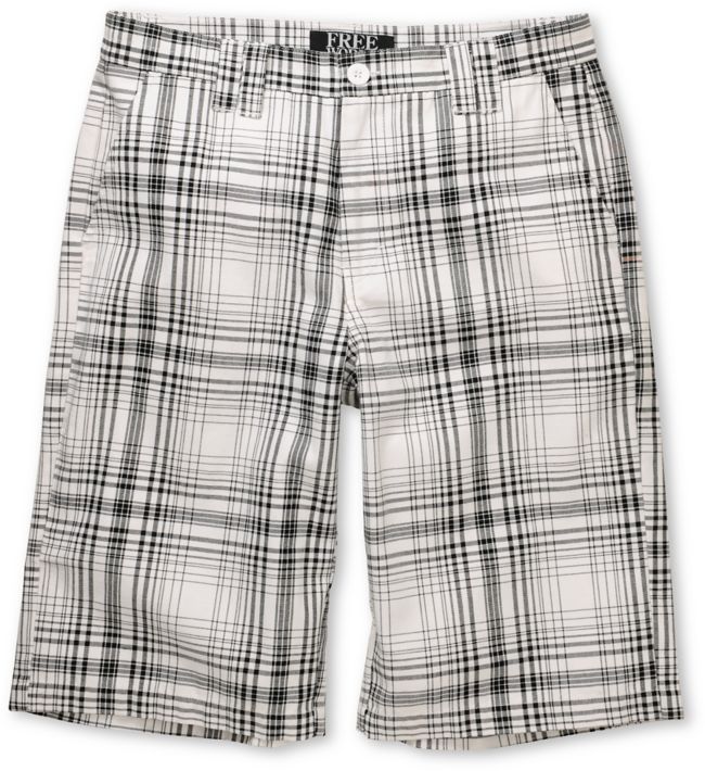 Free World Regulator White & Black Shorts
