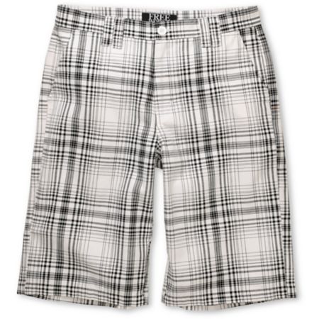 Free World Regulator White & Black Shorts