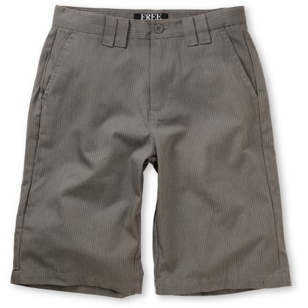 Free World Division Grey Pinstripe Shorts
