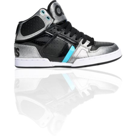 Osiris NYC 83 Silver, Black & Teal Shoe