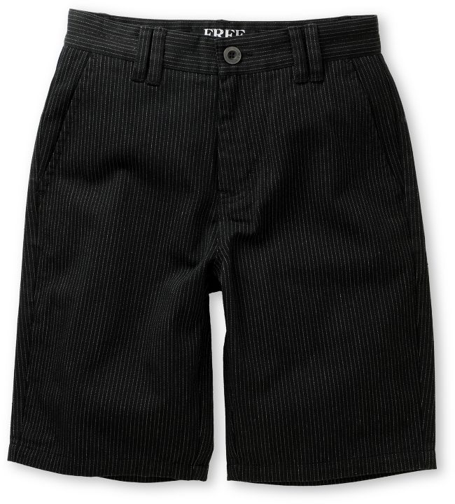 Free World Boys Division Black Pinstripe Walking Shorts