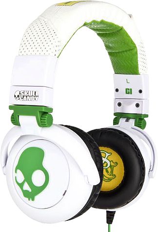 Skullcandy GI White & Green Headphones