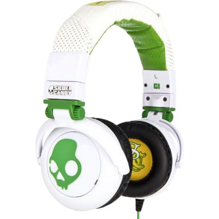 Skullcandy GI White & Green Headphones