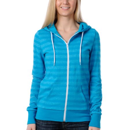 Vans Girls Division Stripe Teal Hoodie