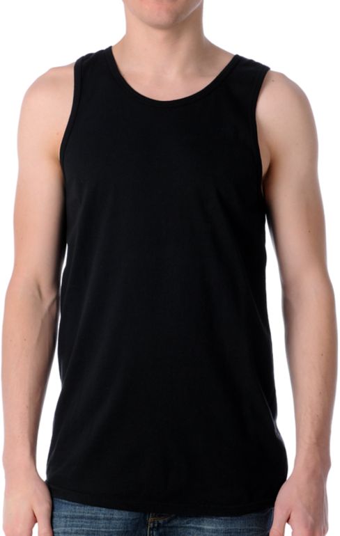 Zine Fixed Black Tank Top