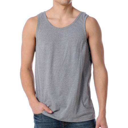 Zine Fixed Heather Grey Tank Top