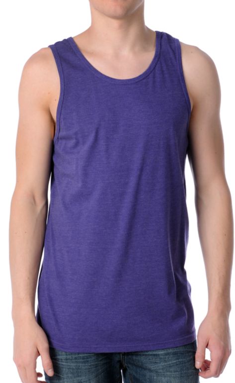 Zine Fixed Heather Grape Tank Top