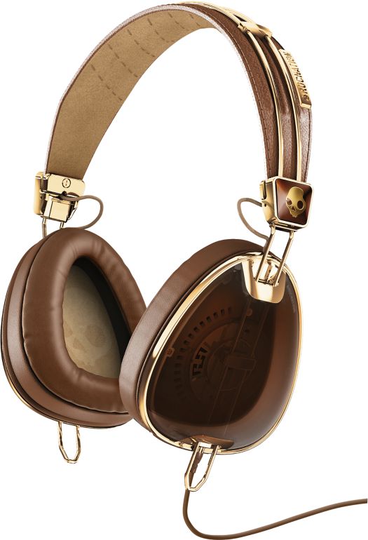 Skullcandy x Roc Nation Aviator Micd Brown & Gold Headphones