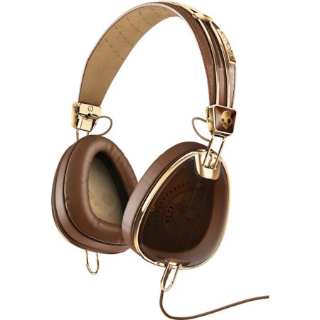 Skullcandy x Roc Nation Aviator Micd Brown & Gold Headphones