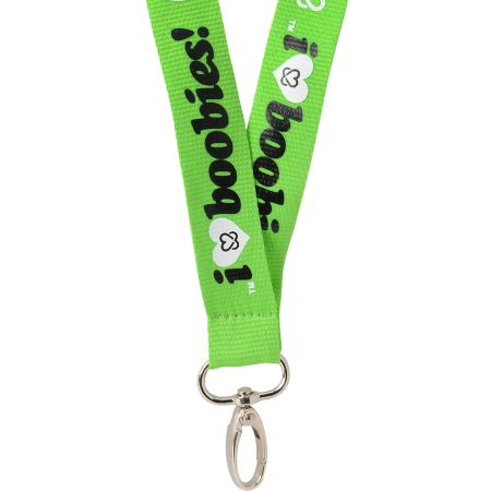 Keep A Breast Foundation I Heart Boobies Green Lanyard