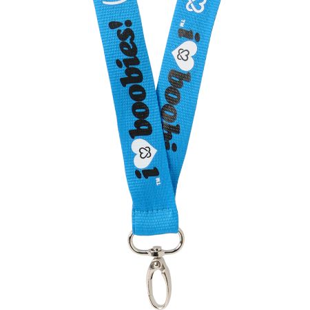 Keep A Breast Foundation I Heart Boobies Turquoise Lanyard