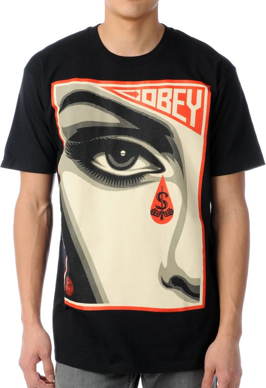 Obey Eye Alert Black Tee Shirt