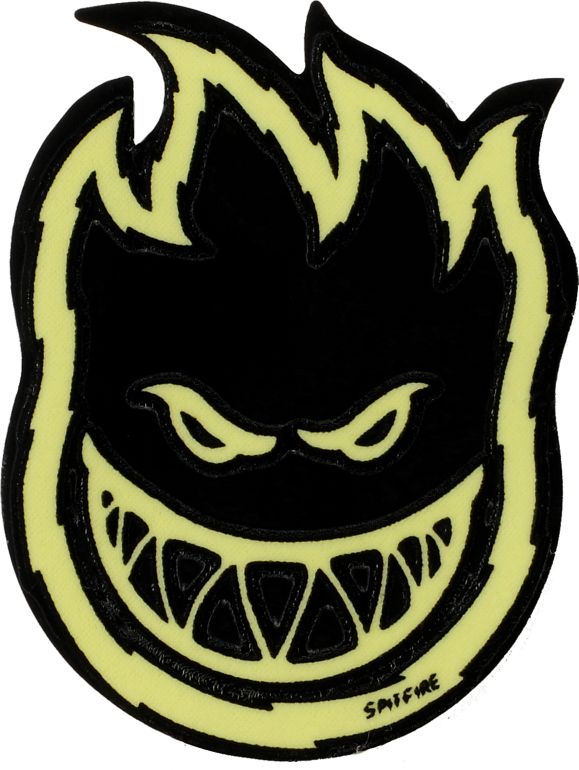 Spitfire Black Glow-In-The-Dark Bolts Small Sticker