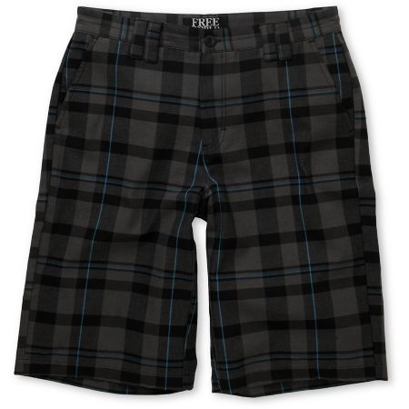 Free World Ascender Grey Plaid Shorts