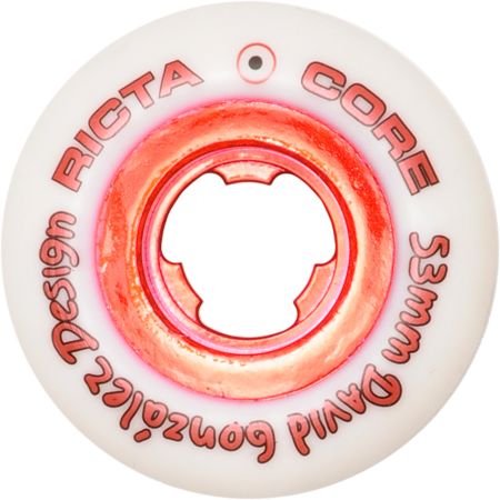 Ricta Chrome Core Gonzalez 53mm White & Red Skateboard Wheels
