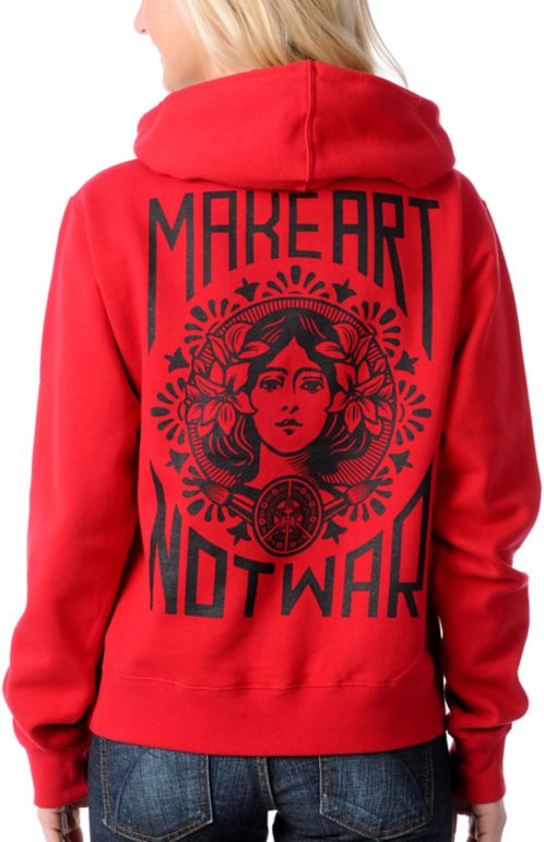 Obey Make Art Not War Pullover Hoodie