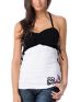 Metal Mulisha Fluster Black & White Halter Top