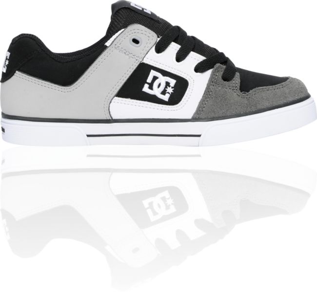 DC Shoes Boys Pure Black, Armor & White Skate Shoe