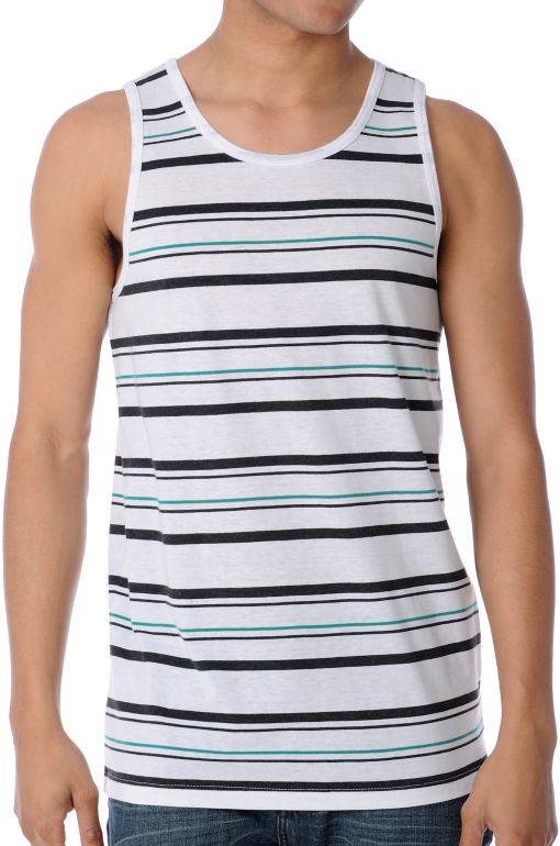 Empyre Bloc Party White Stripe Tank Top