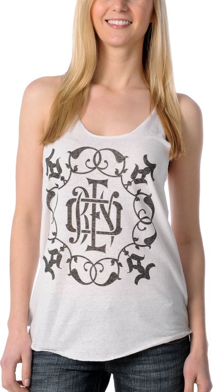 Obey Crest Racerback Cream Tank Top