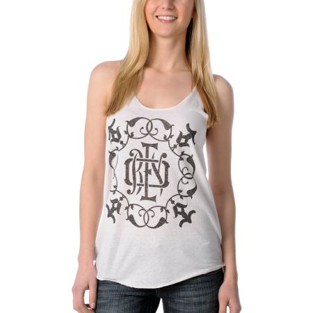 Obey Crest Racerback Cream Tank Top 