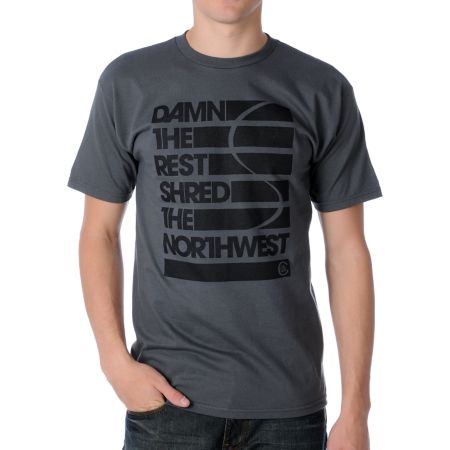 Casual Industrees Damn The Rest Charcoal Tee Shirt