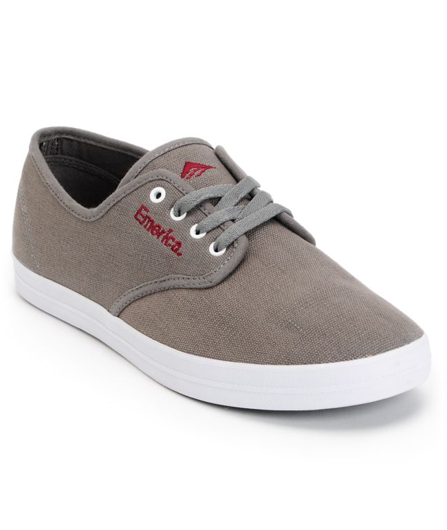 Emerica Wino Grey & Burgundy Shoe