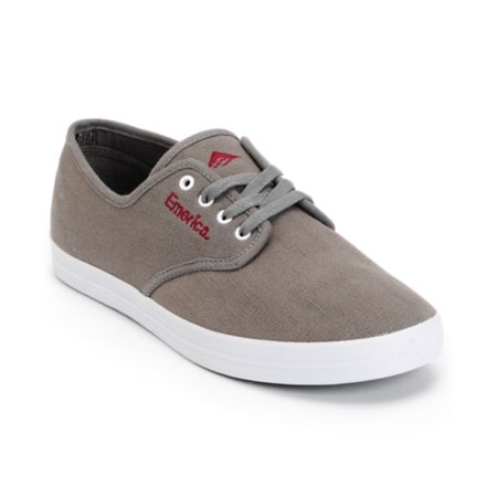 Emerica Wino Grey & Burgundy Shoe