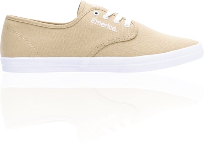 Emerica Wino Tan & White Skate Shoe