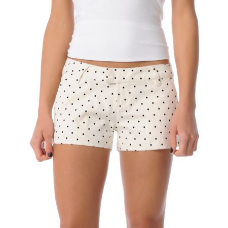 Volcom Girls Frochickie Cream Polka Dot Shorts