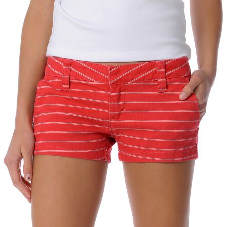 Hurley Girls Lowrider Red Stripe Shorts