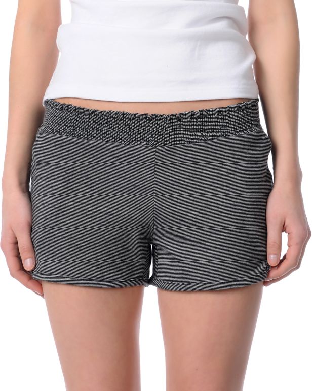 Element Girls Celeste Black Stripe Jersey Shorts.