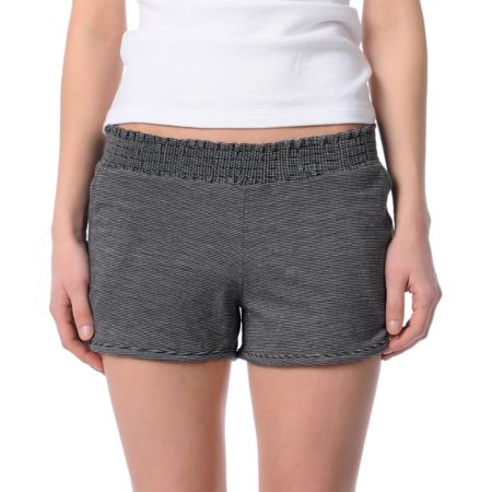 Element Girls Celeste Black Stripe Jersey Shorts.