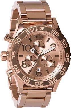 Nixon 42-20 All Rose Gold Chronograph Watch