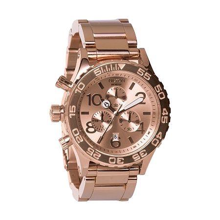 Nixon 42-20 All Rose Gold Chronograph Watch