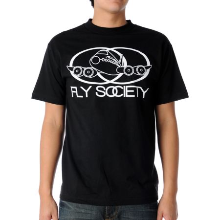 Fly Society Link Guys Black Tee Shirt