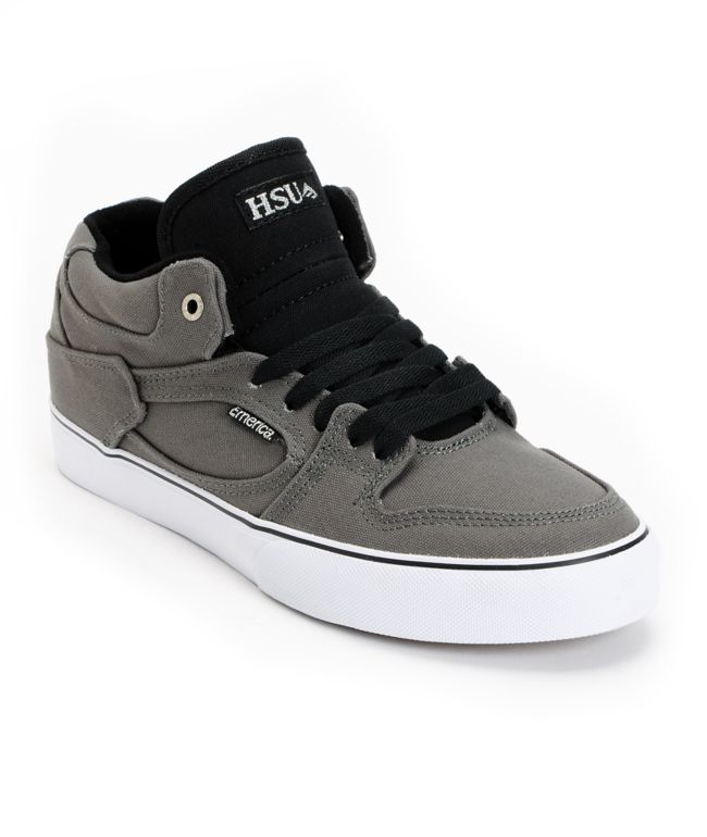 Emerica HSU Grey Canvas Skate Shoe