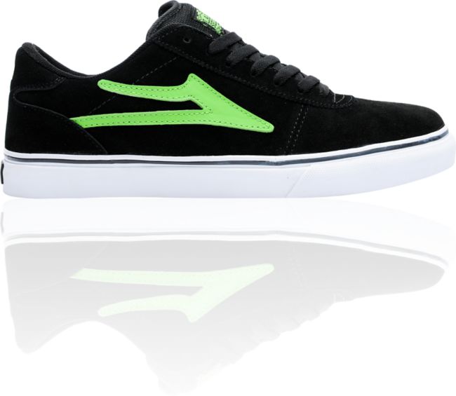 Lakai Manchester Select Black & Lime Skate Shoe