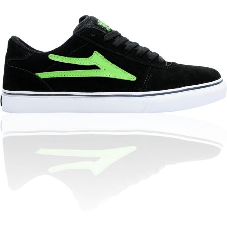 Lakai Manchester Select Black & Lime Skate Shoe