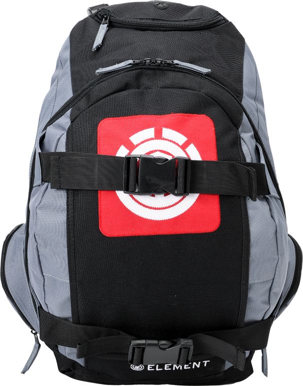 Element Branded Black, Grey, & Red Skate Backpack