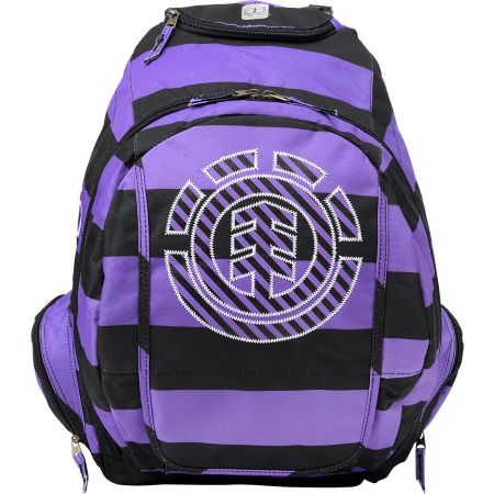 Element Girls Gamine Stripe Charcoal & Purple Backpack